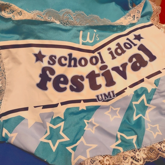 Umi Sonoda cheerleader LoveLive Cosplay 30" skirt + md-lg top never worn NWOT - Picture 15 of 15